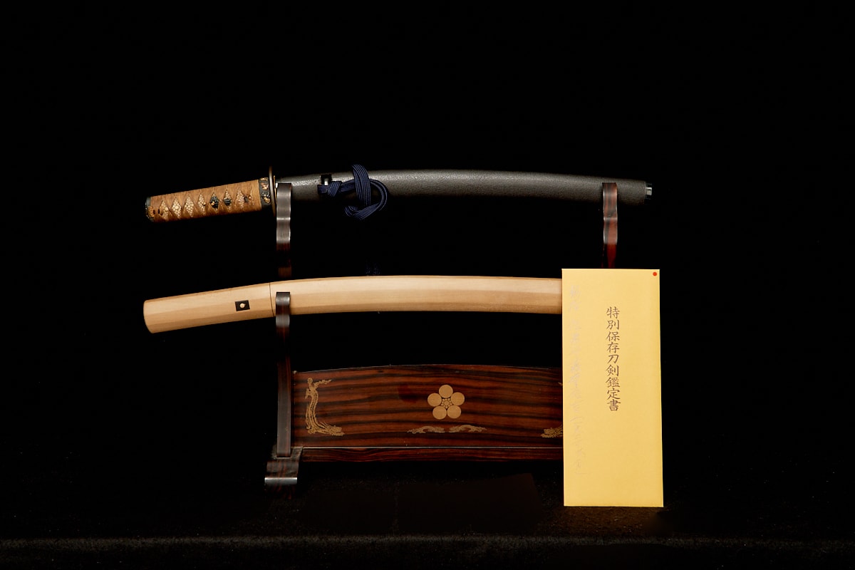 01-3005 信濃守藤原信吉(拵付)脇差(日刀保・特別保存) - Photo 14