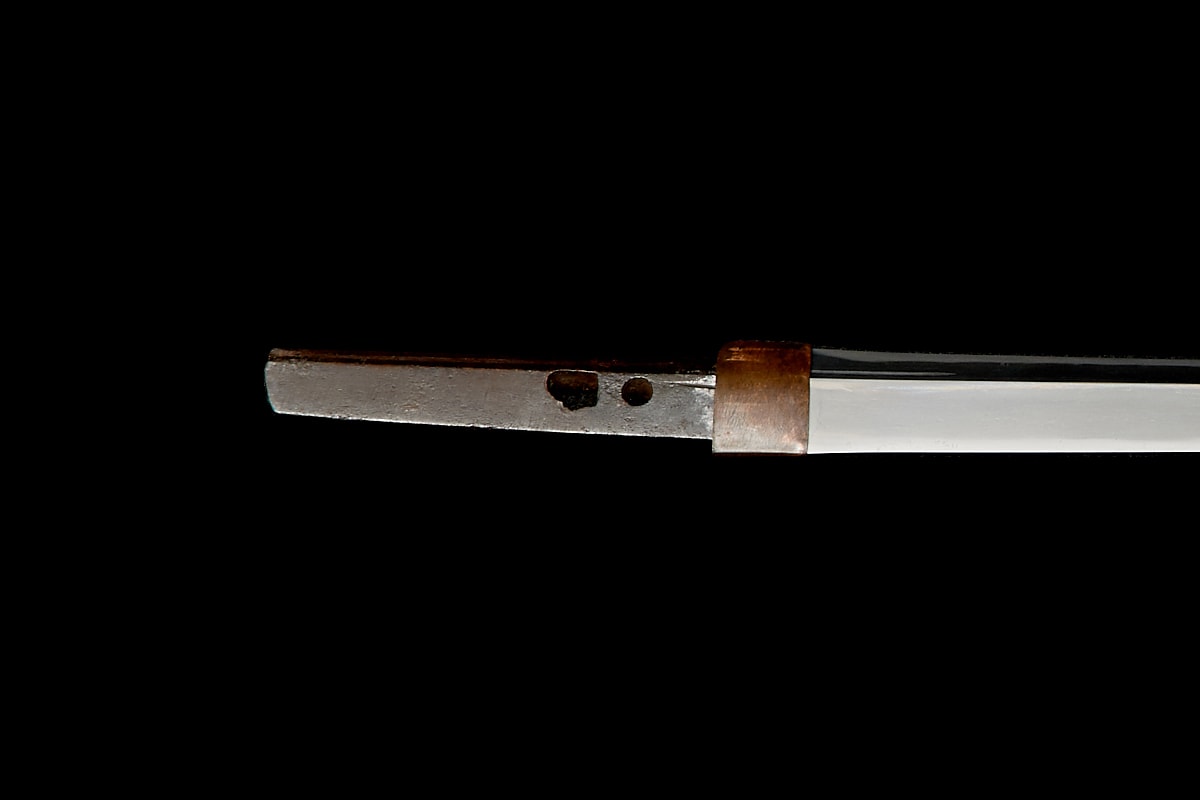 01-446 無銘(長船忠光) 短刀(あいくち) 白鞘 - Photo 2