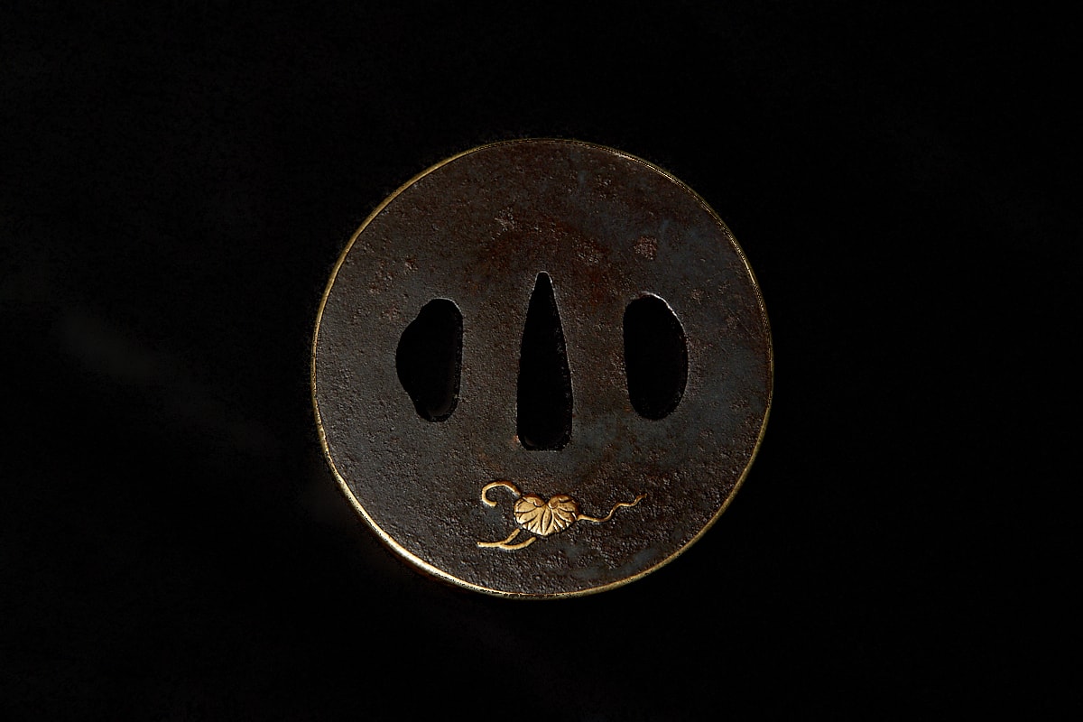 03-451 鍔 蓮葉図 - Photo 2