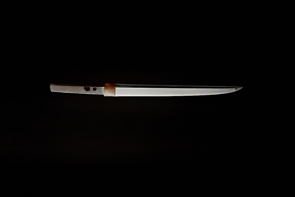 01-446 無銘(長船忠光) 短刀(あいくち) 白鞘 - Photo 3