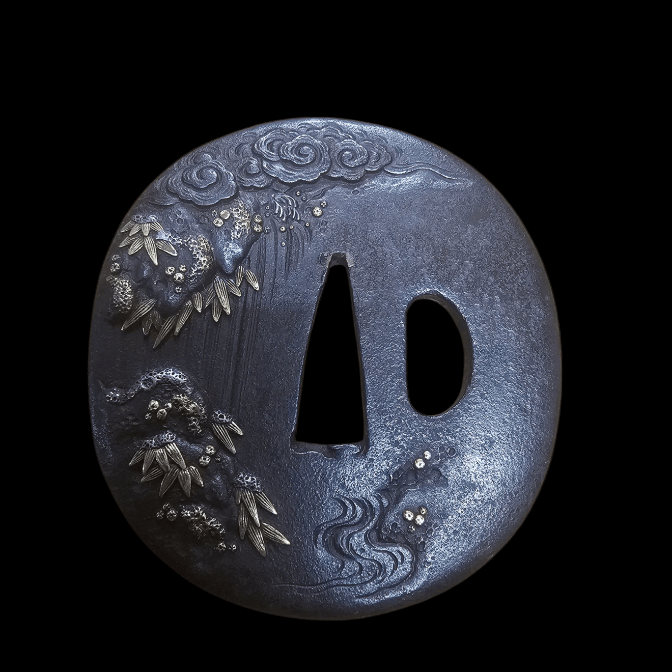 03-546 【保存刀装具】文覚荒行図鍔 - Photo 2