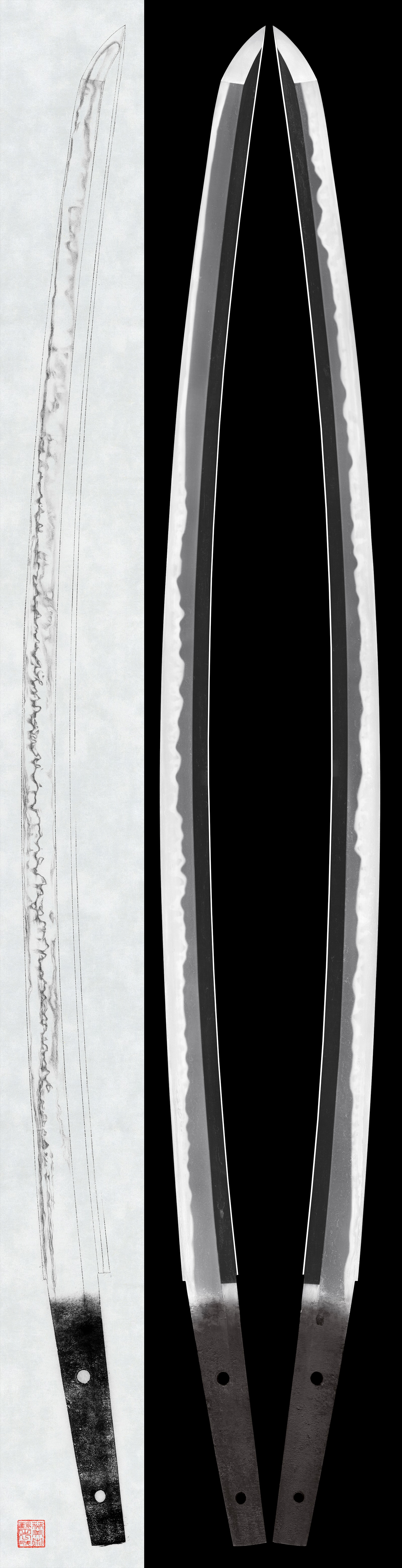 Katana: Mumei (Iwato Ichimonji) (also known as Shochu Ichimonji)(NBTHK Tokubetsu Hozon Token)