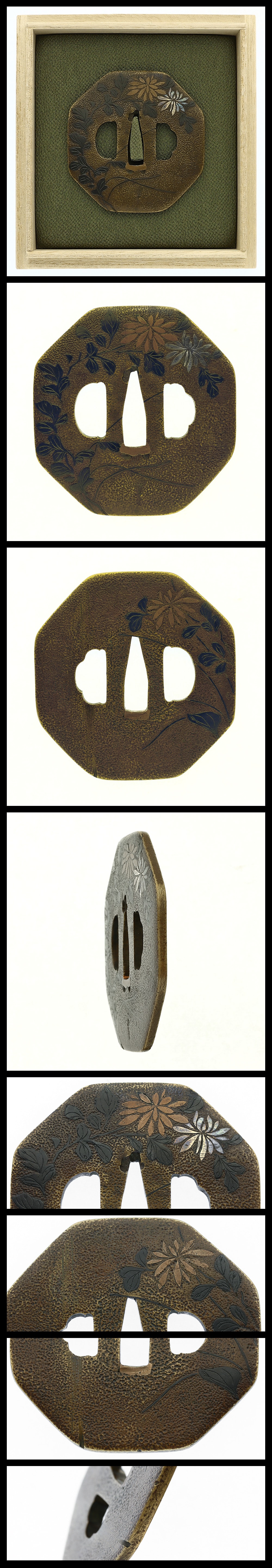 Tsuba: Mumei(unsigned)(Kaga inlay)(NBTHK Hozon Tosogu)
