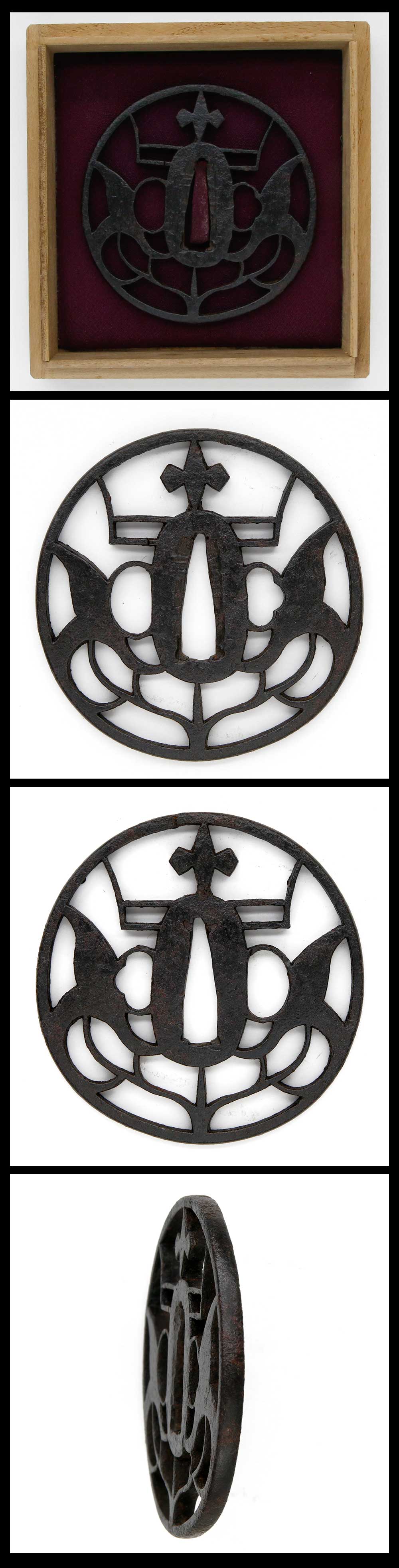 Tsuba: mumei(Unsigned) threeleaf arrowhead