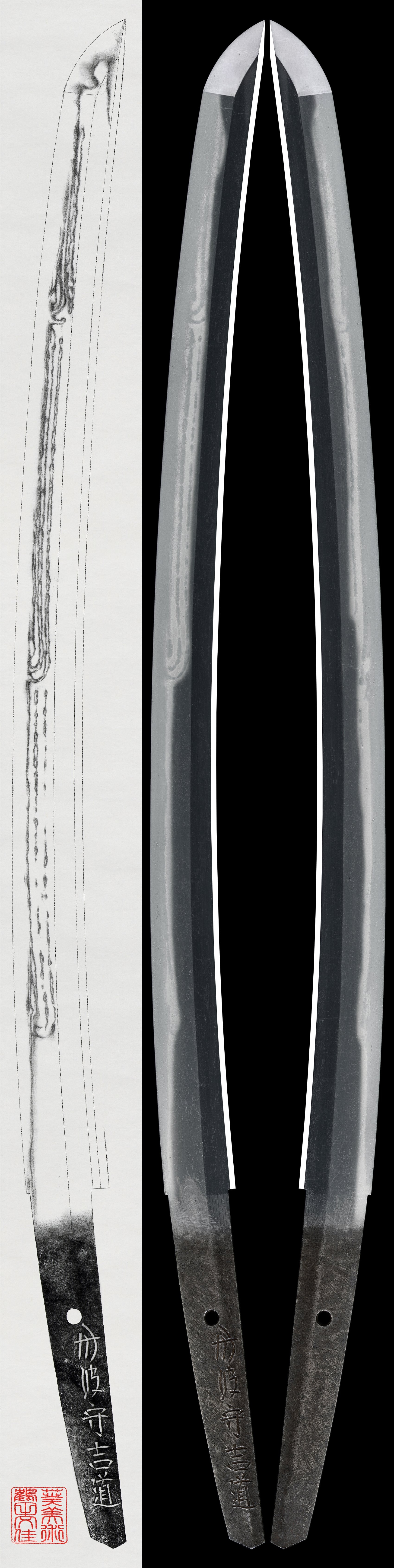 Wakizashi:Tanba no Kami Yoshimichi (Osaka 3rd) (NBTHK Hozon Token)