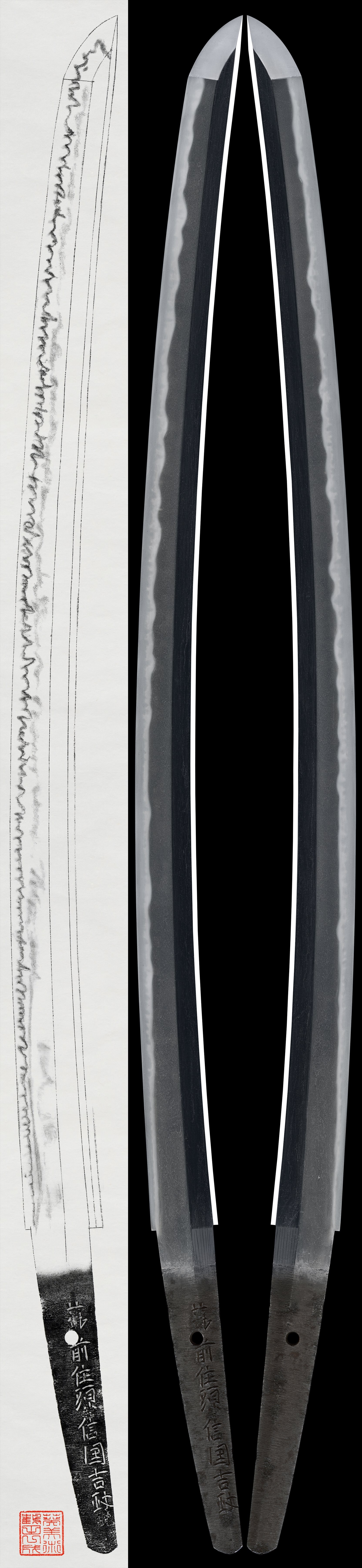 Wakizashi:Chikuzen Jyu Minamoto Nobukuni Yoshimasa.(NBTHK Hozon Token)