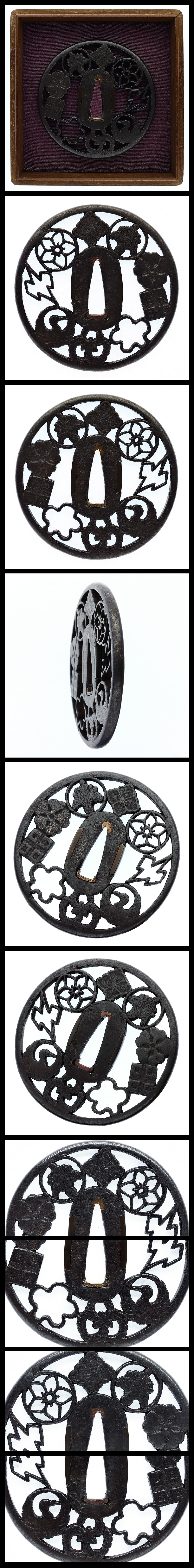 Tsuba:Mumei(judged as Hayashi Shigemitsu)(NBTHK Tokubetsu Hozon Paper)
