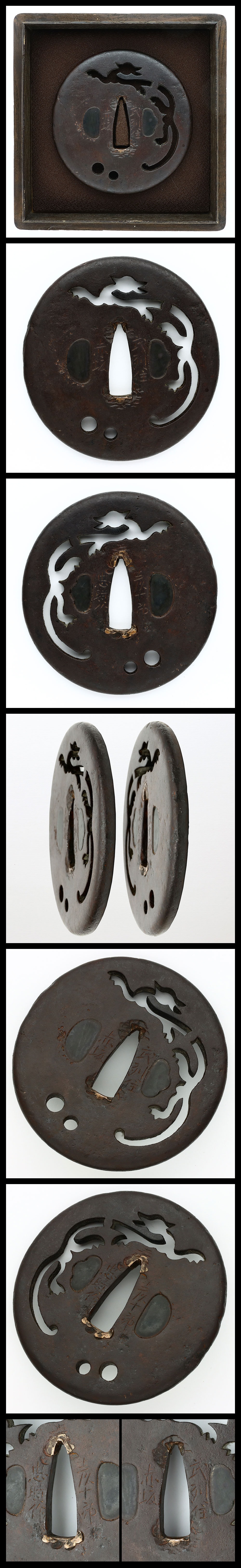 Tsuba:Bushu Ju Akasaka/Hikojuro Tadatoki Saku(NBTHK Tokubetsu Hozon Paper)