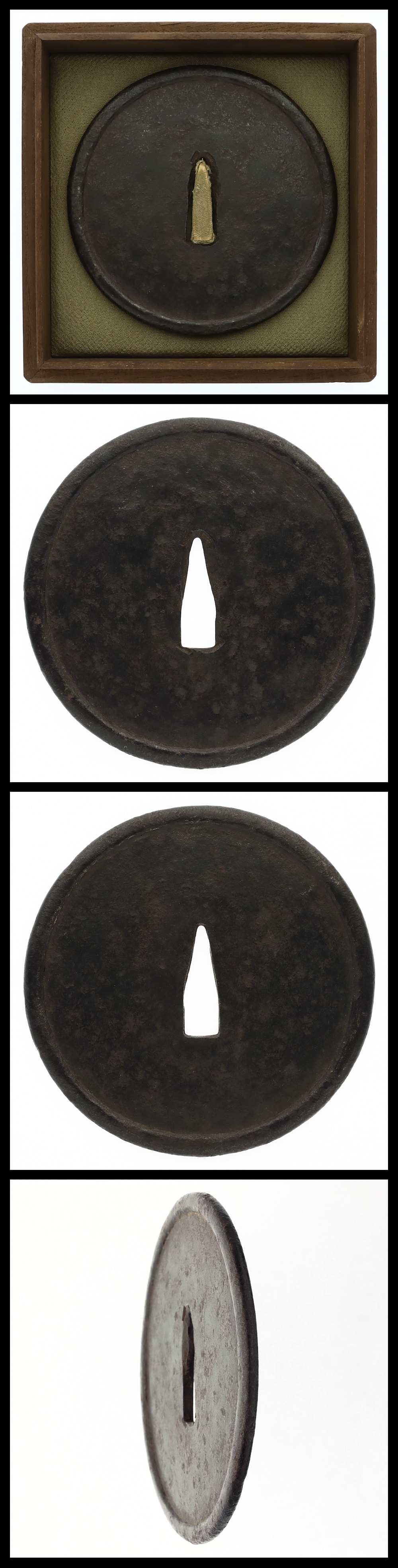 Tsuba: Mumei (Unsigned) (Katchushi):Enso (Zen Circle) Design (Hozon Tosogu)