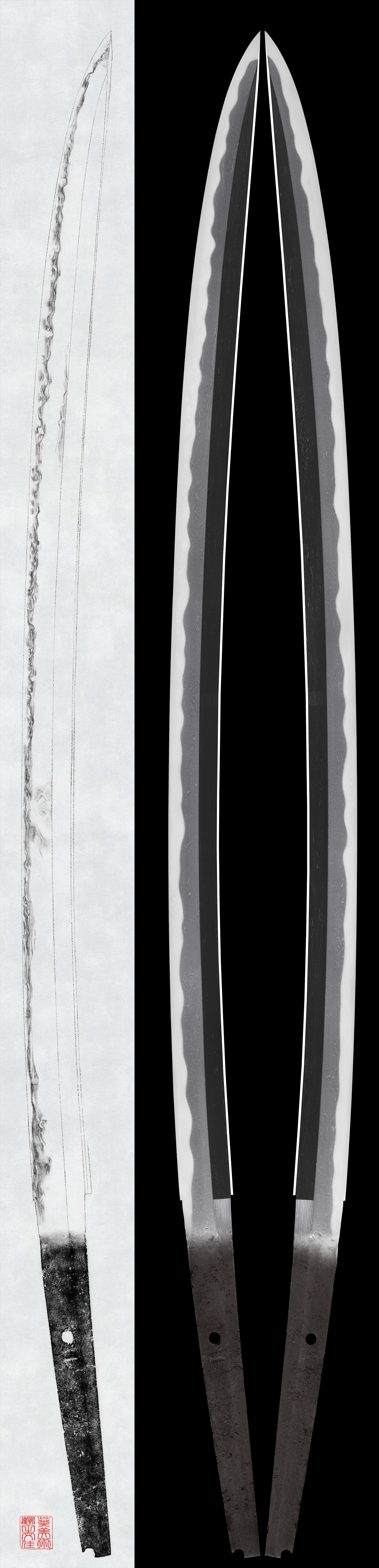 Katana:: Mumei(Unsigned) (Den Tameketsu).(NBTHK Tokubetsu Hozon Token) (Consignment Sale)