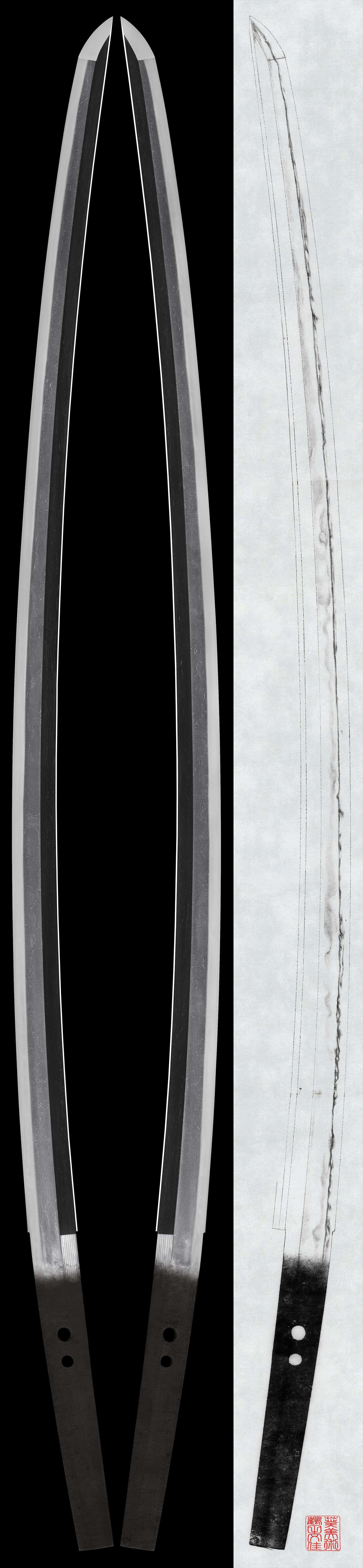 Katana:Mumei(Unsigned)(Chiyozuru Morihiro). (NBTHK Tokubetsu Hozon Token