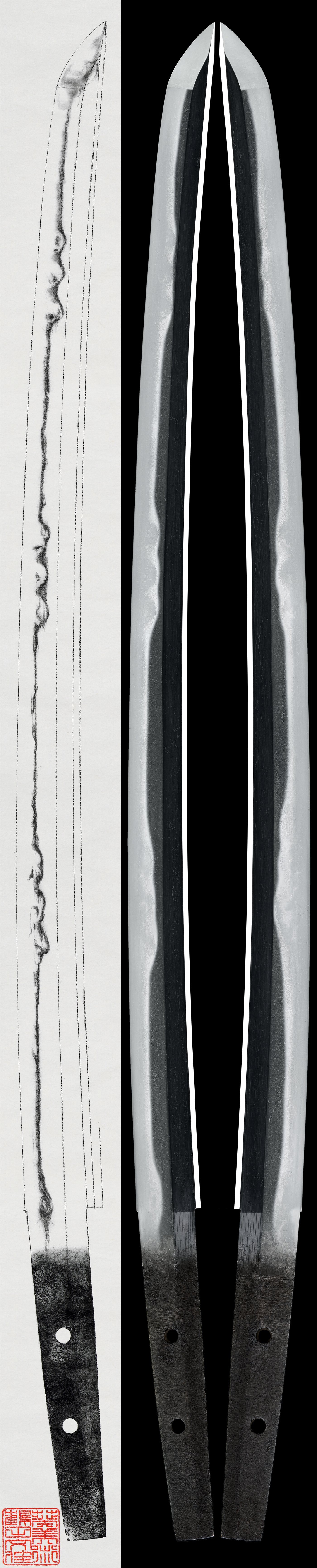 Wakizashi: Mumei(Unsigned)(Ganmaku)(NBTHK Hozon Token)