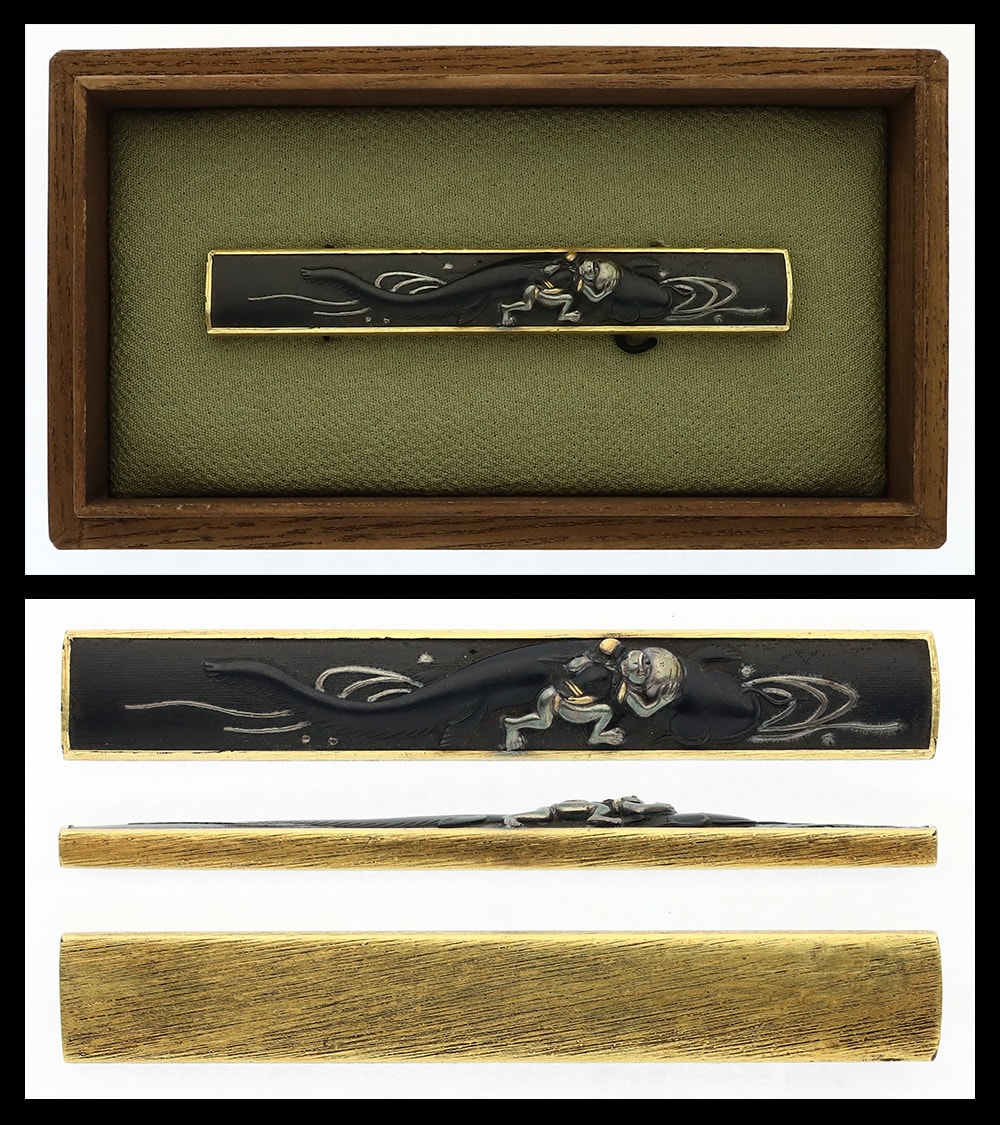 Kozuka: Unsigned:Hyōtan Namazu (Gourd and Catfish)