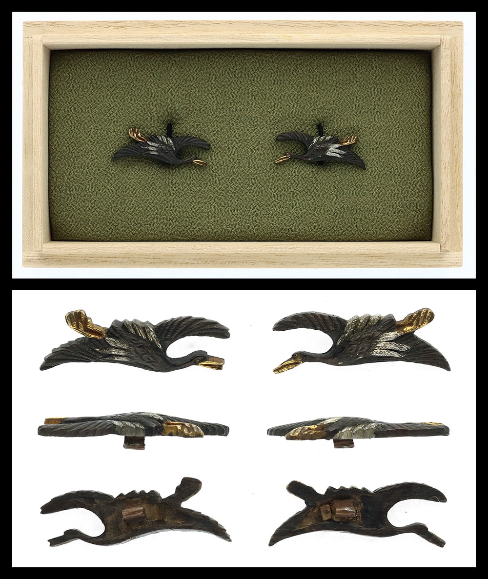 Menuki:Unsigned: Cranes