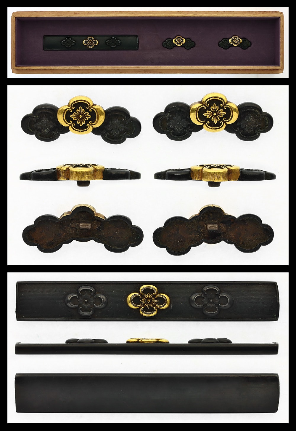 Matching Sword Fittings (Kozuka & Menuki): Mumei (attributed to Tokujo) (徳乗)(NBTHK Tokubetsu Hozon Certificate)