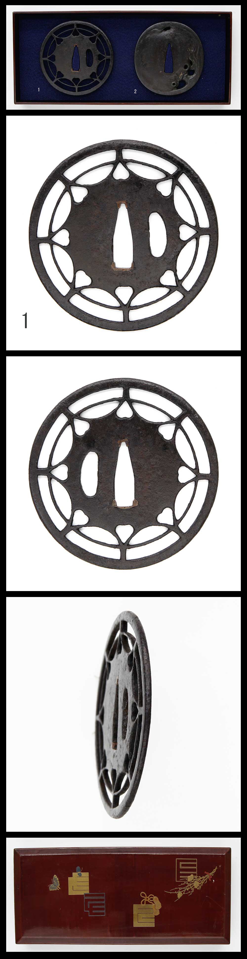 Tsuba: 1: Mumei(Kacchushi) 2):Mumei(Satumakawakamiha)