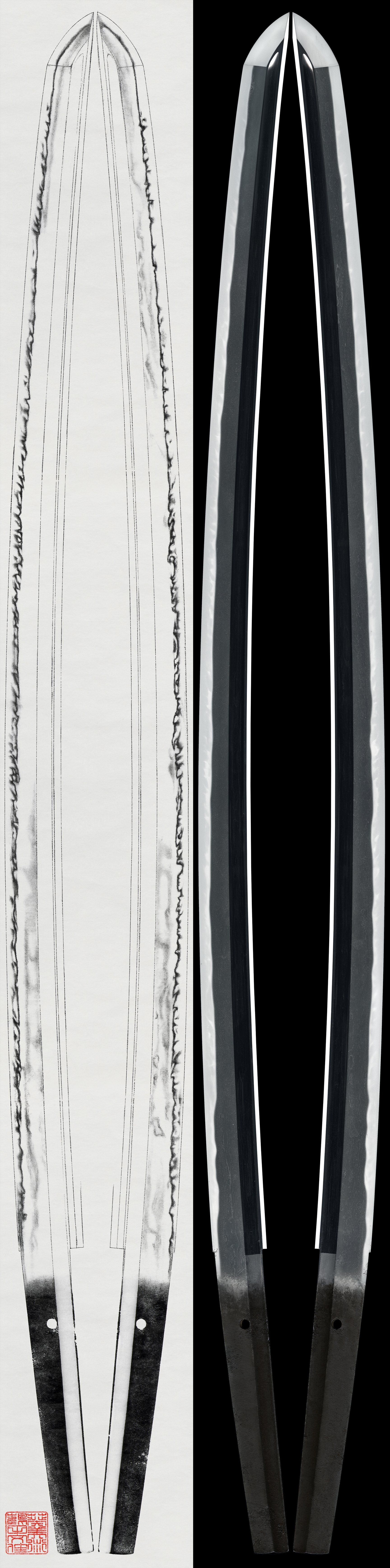 Katana:Mumei (Unsigned), attributed to Chikakage.(The 41st NBTHK Juyo Token)