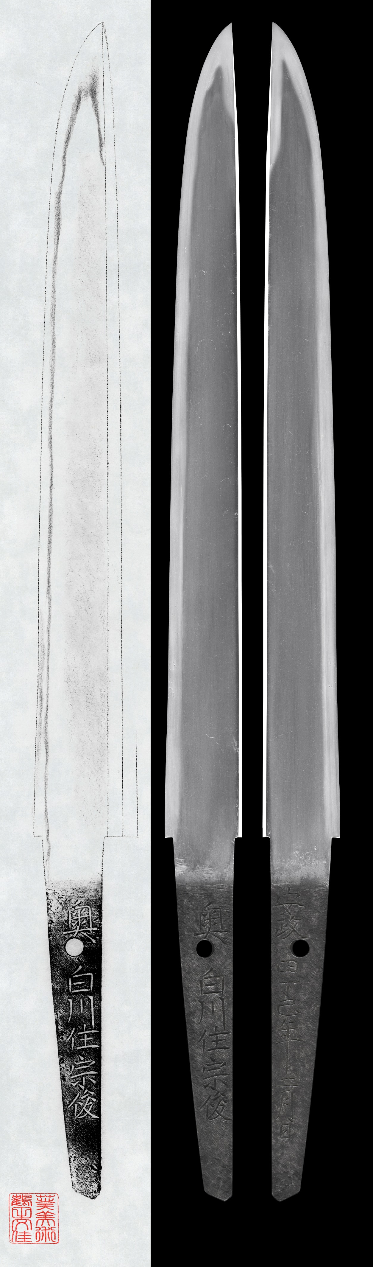 Tanto: Oku-Shirakawa ju Munetoshi(NBTHK Hozon Token)