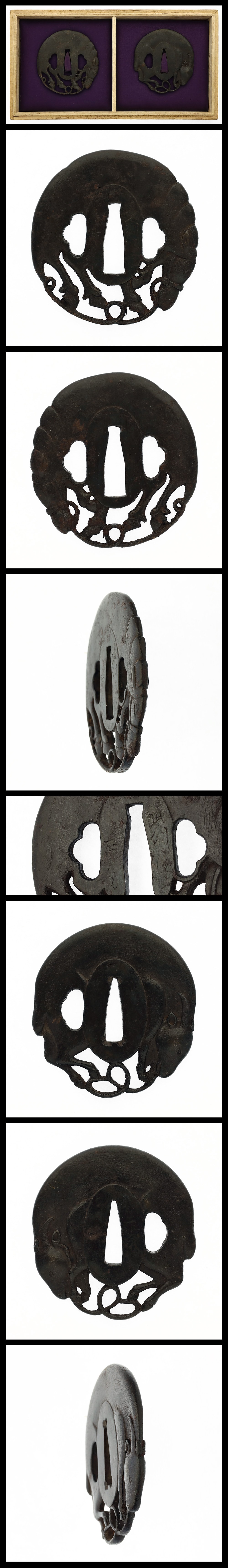 Dai-Sho Tsuba: Unsigned:Male and Female Oxen