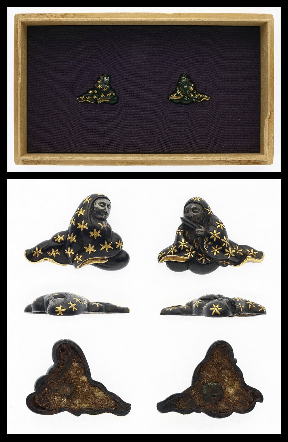 Menuki: Unsigned:Daruma Design