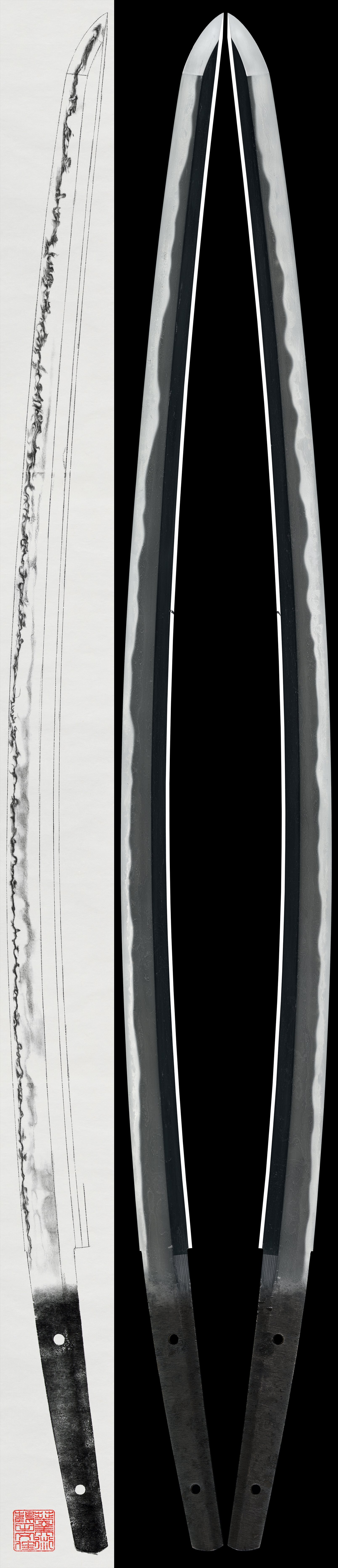 Katana:Mumei (Unsigned) (Den Kanenaga). (NBTHK Tokubetsu Hozon Token)