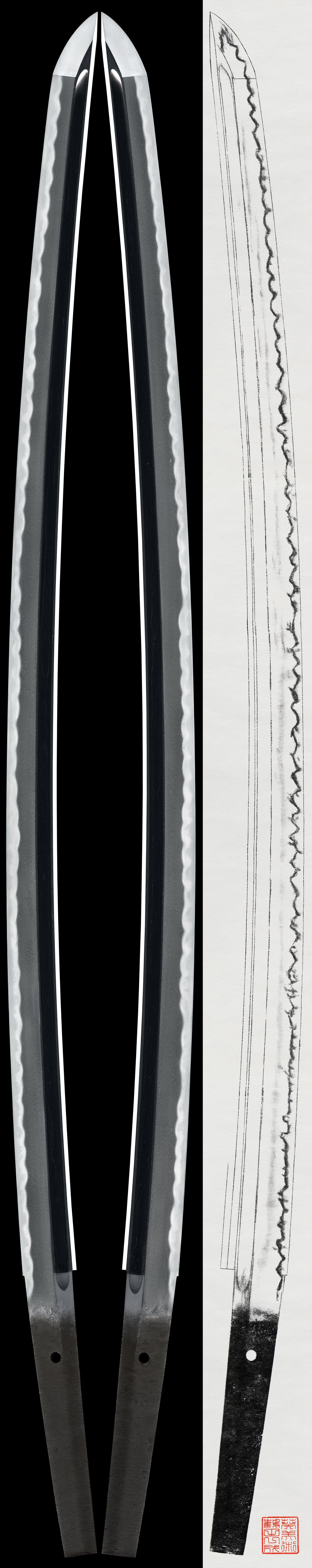 Katana - Tokuho - by Osafune Motomitsu - Mumei (Attributed to Osafune Motomitsu)