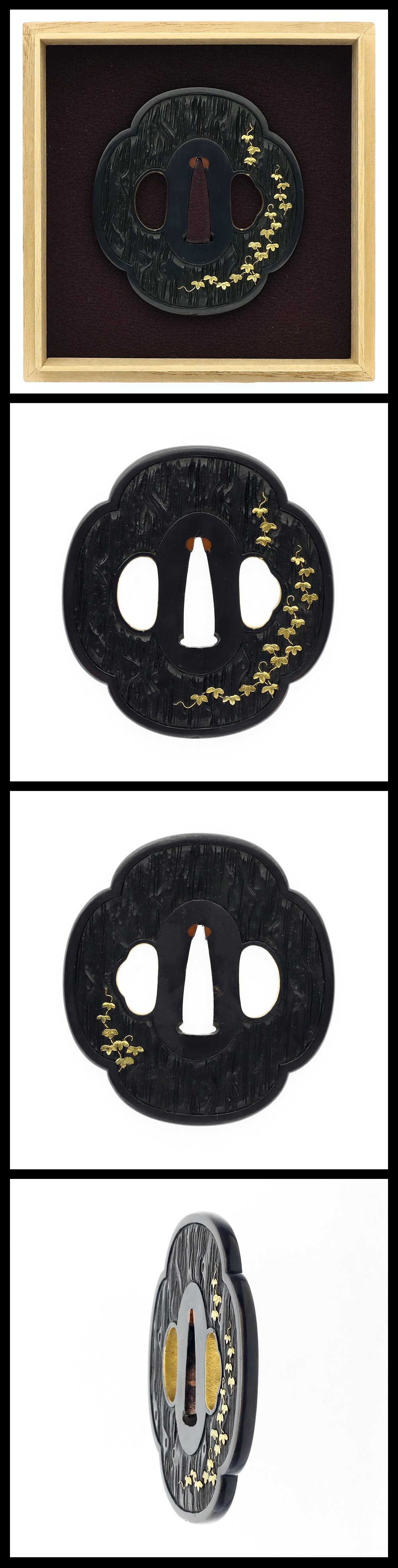 Tsuba - Hozon - Unsigned (Bushu School) - Old Tree with Ivy Design