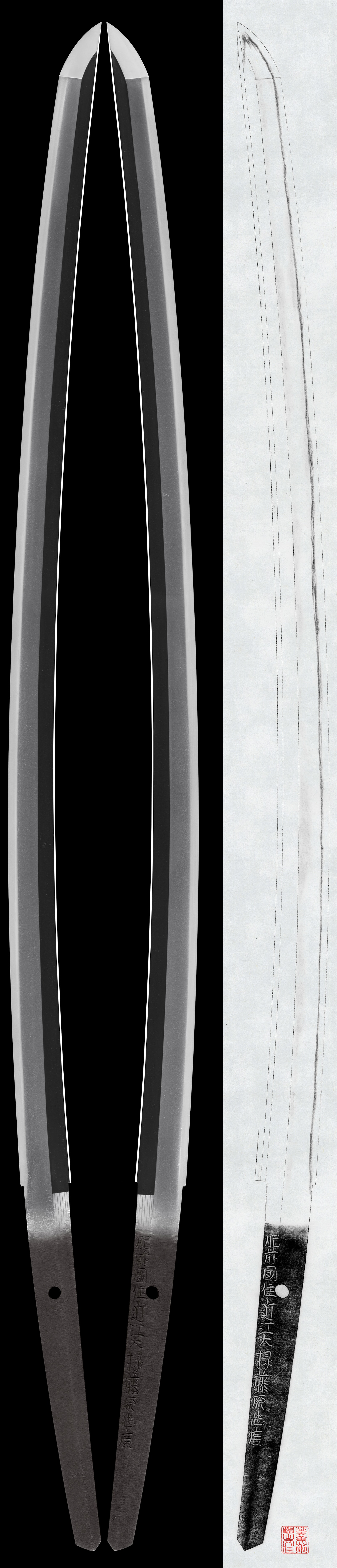 Katana - Tokuho - by Hizen Tadayoshi School - 刀:肥前国住近江大掾藤原忠広(日本美術刀剣保存協会 特別保存刀剣)