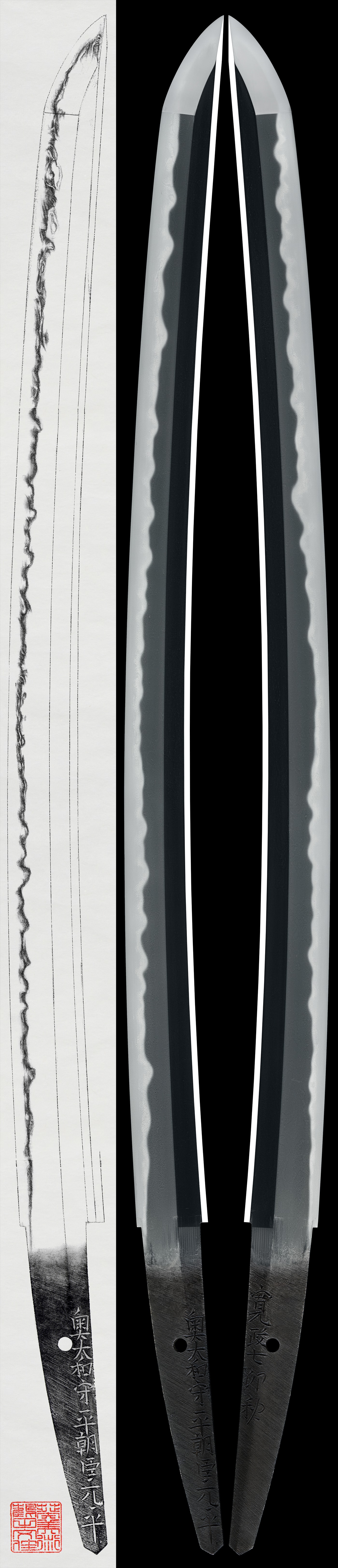 Wakizashi: Oku Yamato no Kami Taira Ason Motohira (First Generation) Autumn of Kansei 7, Year of the Hare (1795) (NBTHK Tokubetsu Hozon Token)