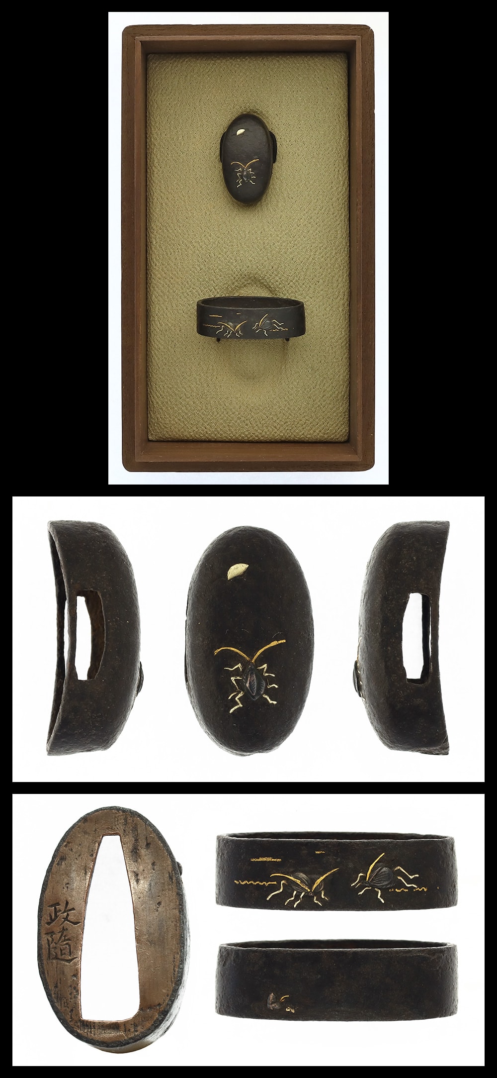 Fuchi-Kashira - 作 Masanori - 縁頭 昌則 鈴虫図