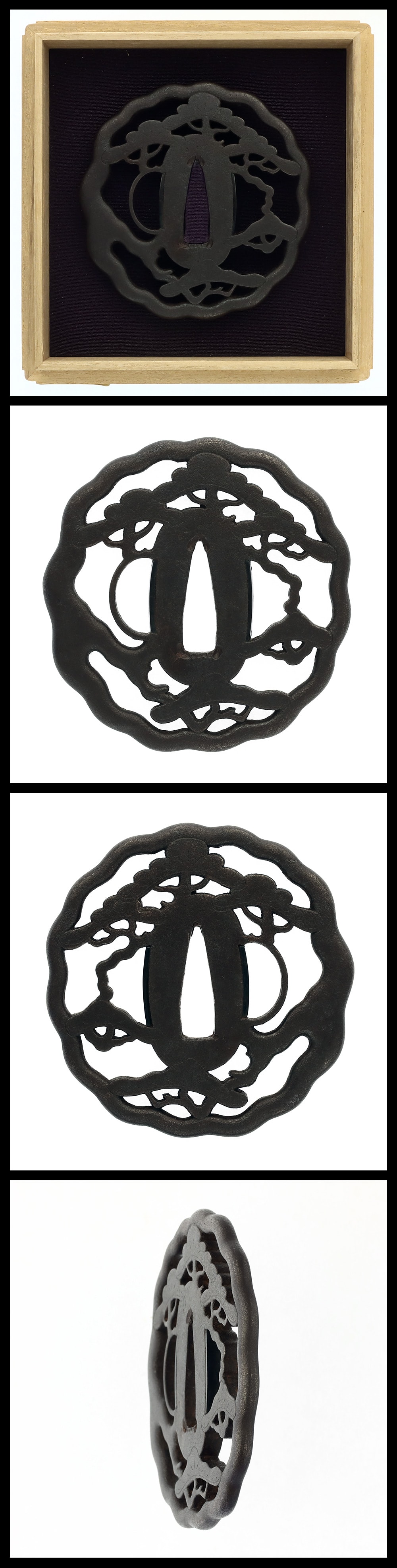 Tsuba: Mumei(unsigned)(Kamiyoshi Hukanobu)(NBTHK Hozon Tosogu)
