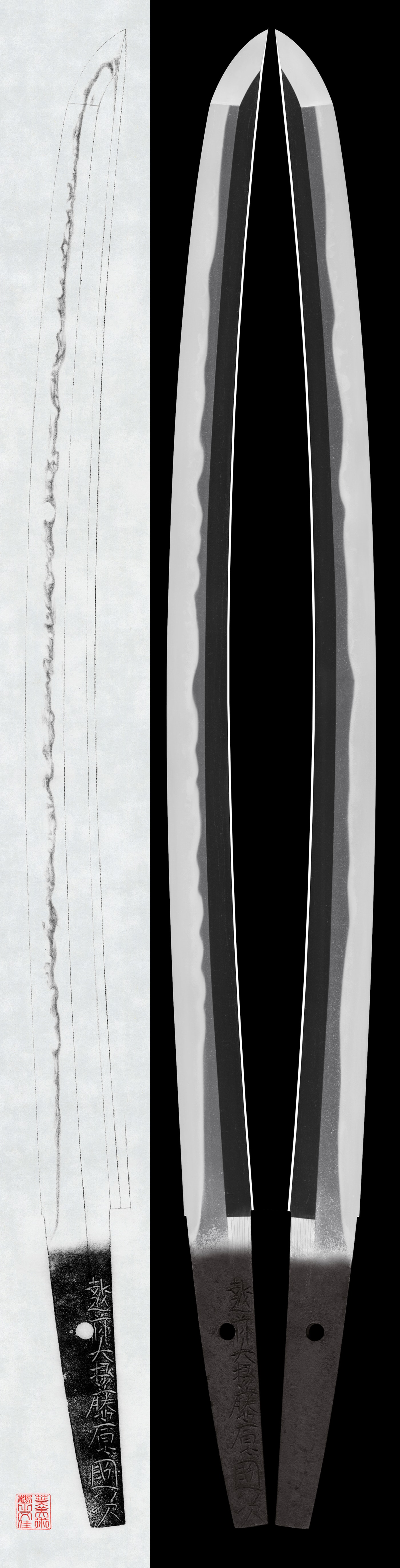Wakizashi - Tokuho - by Horikawa Kunitsugu - 脇差:越前大掾藤原国次(日本美術刀剣保存協会 特別保存刀剣)