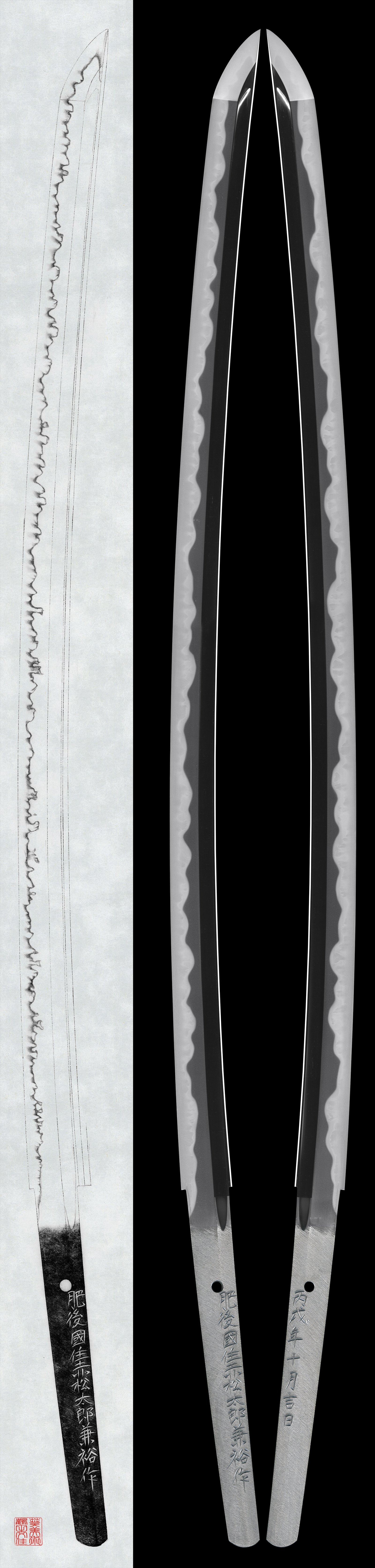 Katana:Higo Koku Ju Akamatsu Taro Kanehiro Saku Hinoe-Inu Year (2006) October Lucky Day.