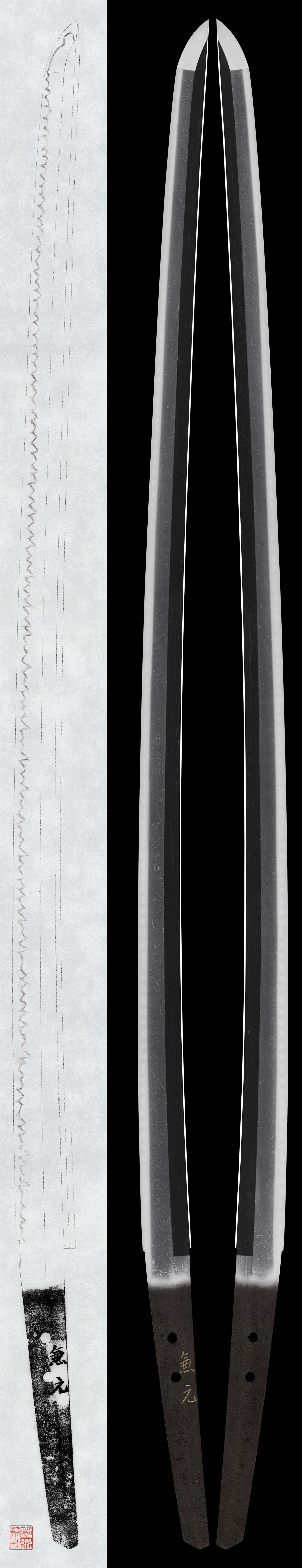 Katana:Kanemoto (Gold Inlaid Attribution) (NBTHK Hozon Token)
