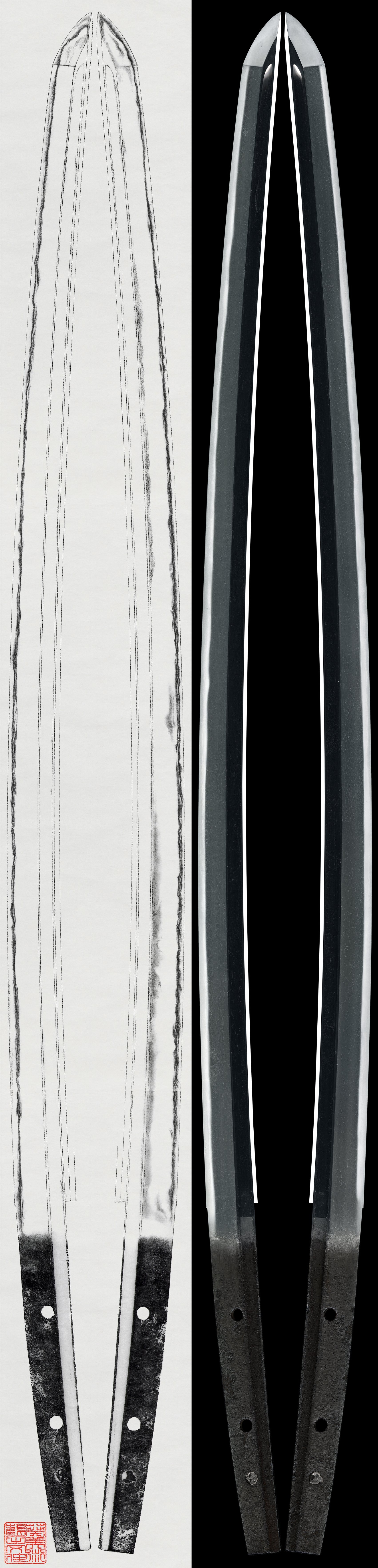 Katana:: Mumei(Unsigned) (attributed to Den Taima) (17th NBTHK Juyo Token)