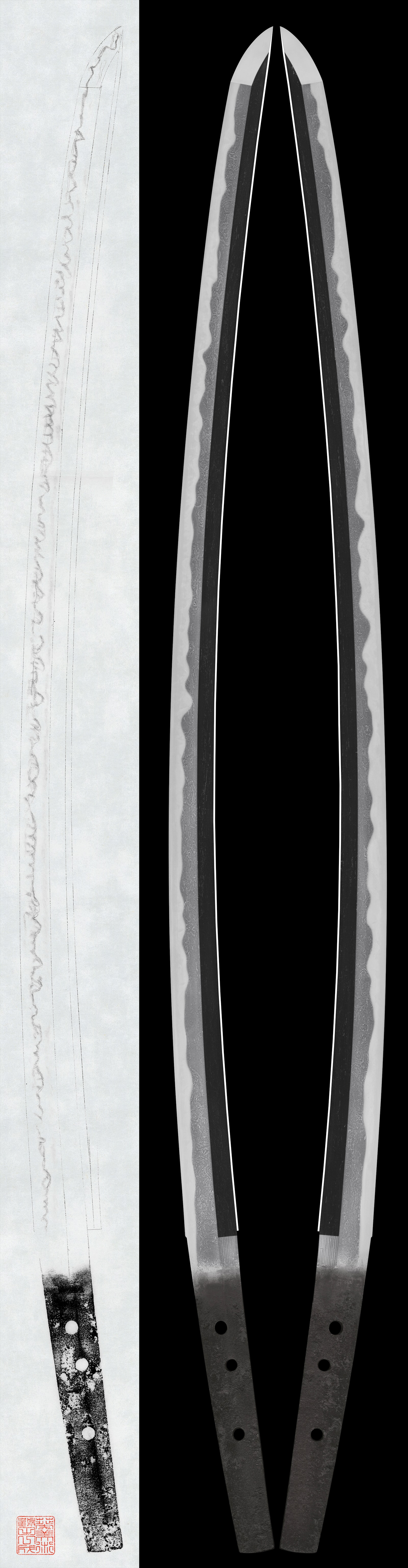 Katana: Mumei (Unsigned)(Osafune Morishige) (NBTHK Tokubetsu Hozon Token)