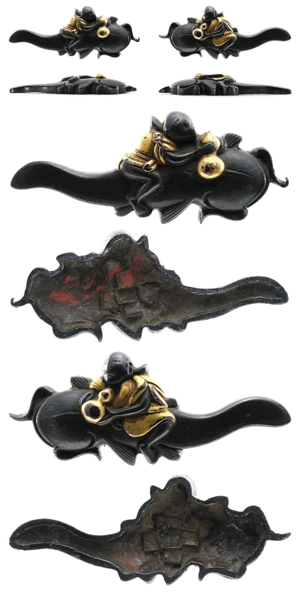 Futatokoro - Hozon - by Eijo - Futatokoro: Gourd Catfish Design (Mumei, Attributed to Eijo)