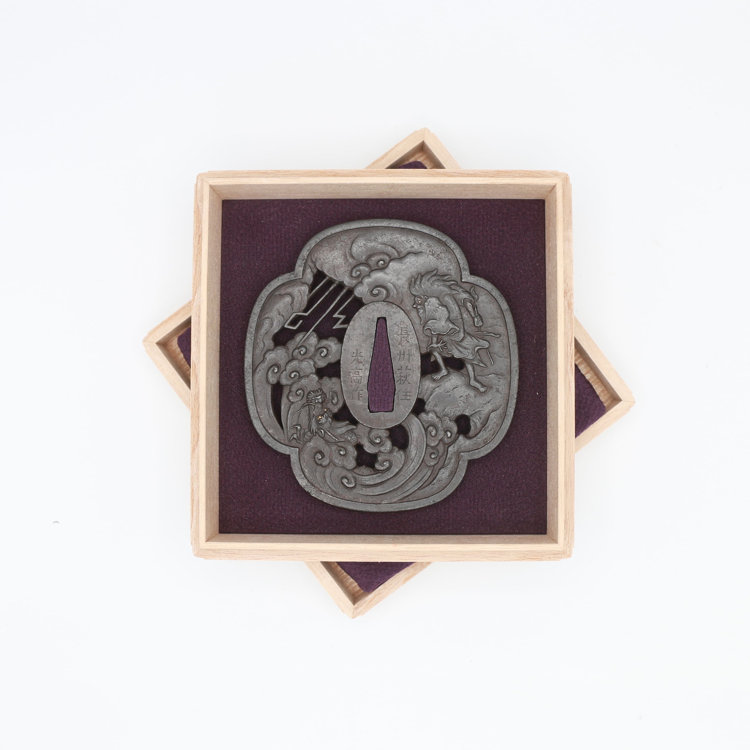 Tsuba - Tokuho - by Mitsutaka - Narukami Design, Tokubetsu Hozon Tosogu