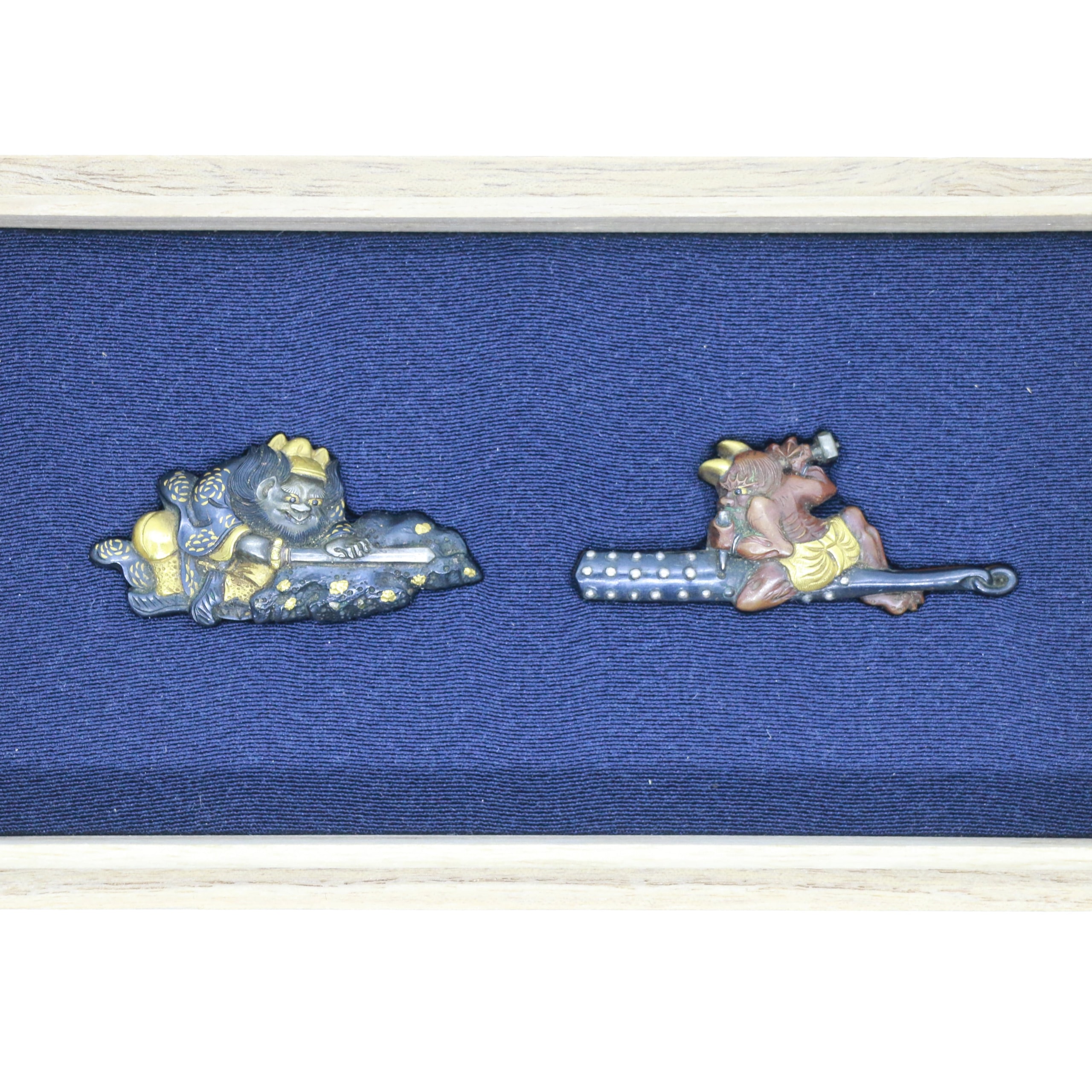 Menuki - Hozon - Shoki and Oni - Hozon Tosogu