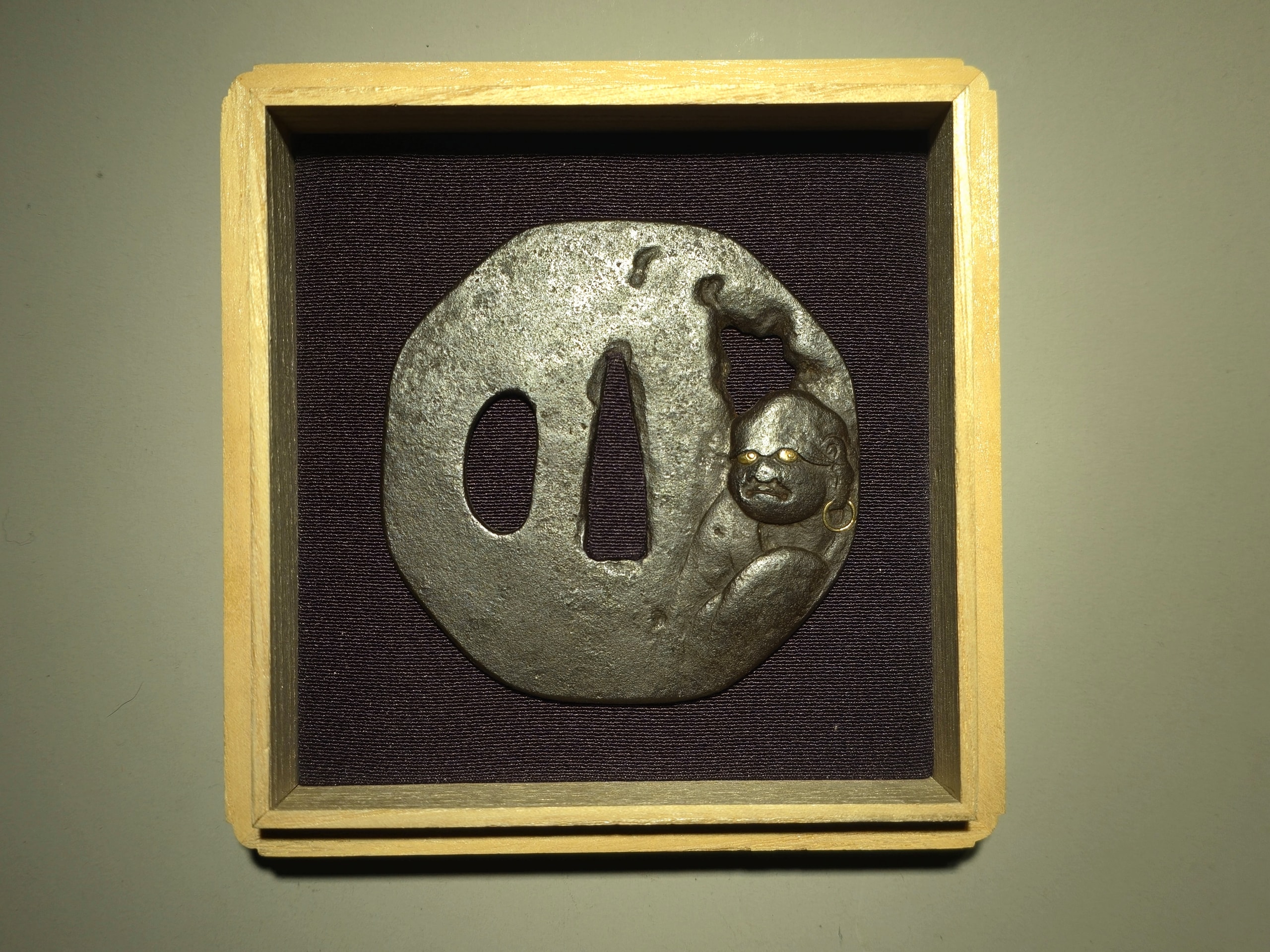 Iron Daruma Tsuba Shoami School