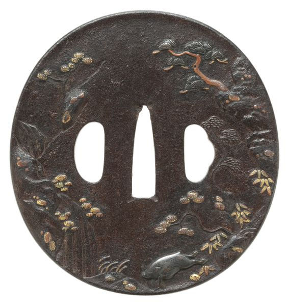 Tsuba - Wild Boar Design (Mumei) for Koshirae