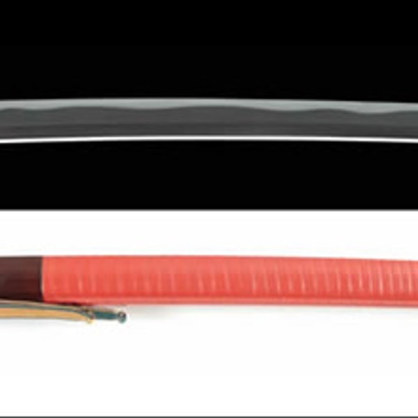 by Hizen Tadahiro - Hizen Kuni Omi Daijo Fujiwara Tadahiro with Gold Inlay - Owned by Odagiri Shota, Cut through two bodies and 7 sun of earth on Manji 3