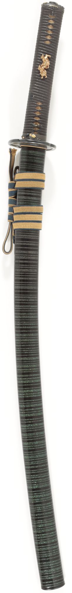 青貝微塵笛巻塗鞘打刀拵 刀 大磨上無銘 千代鶴守弘