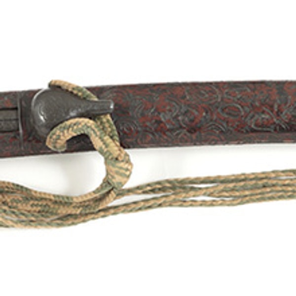 六ツ木瓜に唐花紋金具堅木鞘小さ刀拵