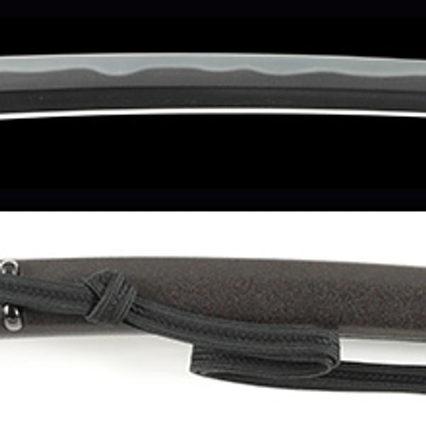 Wakizashi - by Shimosaka Yasutsugu - (Aoi Mon) Nanbantetsu Echizen Yasutsugu (2nd Gen.) - Made by promise at Shinagawa with three cups of sake for Naito Jurobei (Ryowazamono)