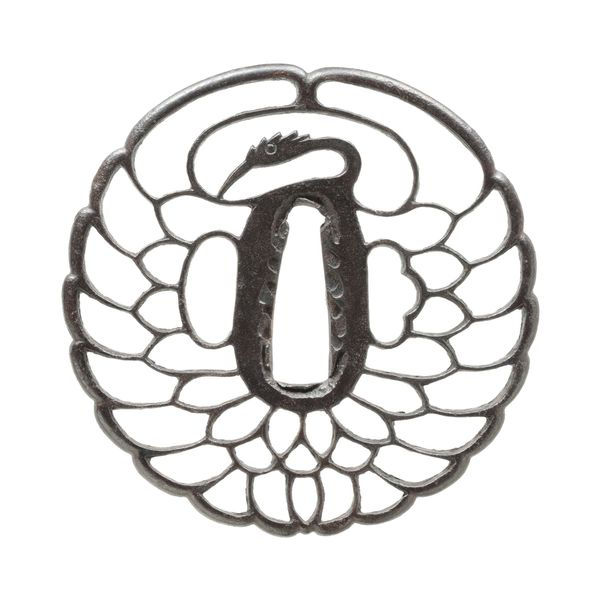 鶴丸透鍔(鐔) 無銘 京透