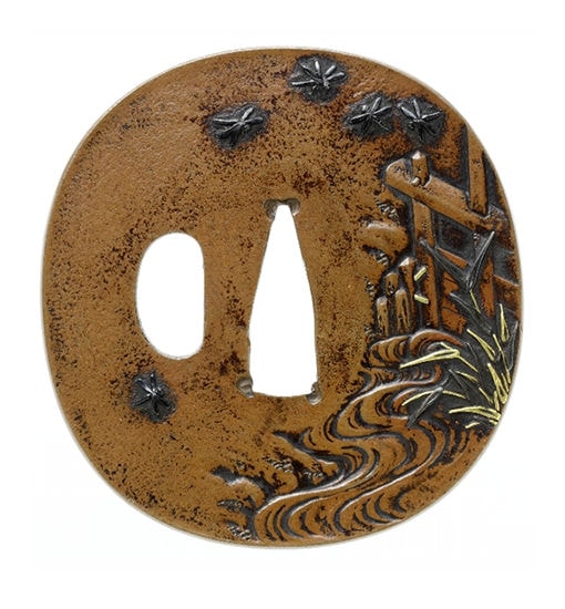Tsuba - Tokuho - by Nara School - Dragonflies on the Waterside by Otsuryuken Miboku