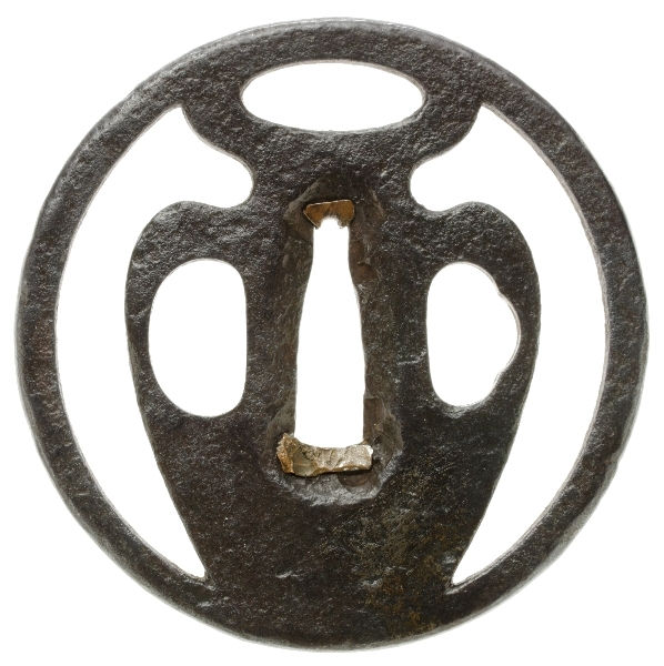 壺透図鐔 無銘 金山