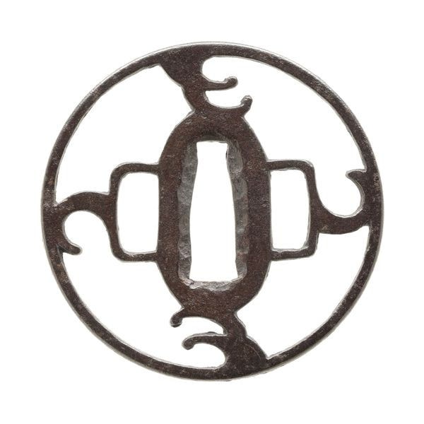 波図透鍔(鐔) 無銘 古正阿弥