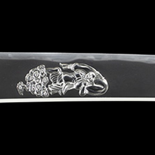 庖丁正宗写短刀 銘 恵作之 平成七年卯月 風神図刀身彫刻 銘 彫宗寿